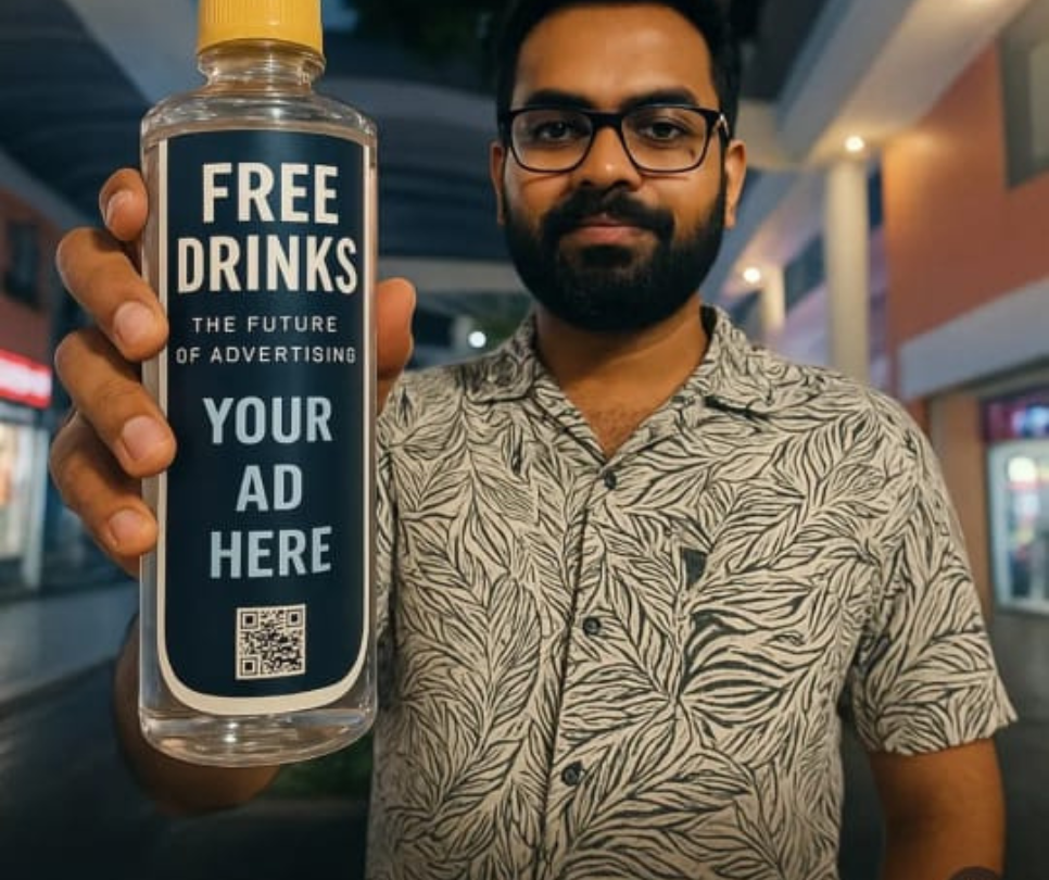 Free Drinks Branding Banner